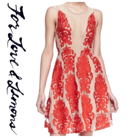 For Love And Lemons Dresses & Skirts - 💕SALE💕 For Love & Lemons Red Lulu Lace Dress